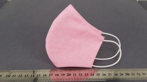 Маска лицевая гигиеническая двухслойная розовая размер S оптом
