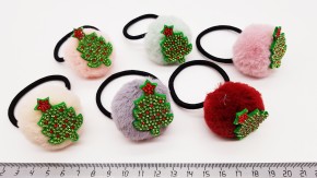 Резинка для волос цветная новогодняя купить оптом