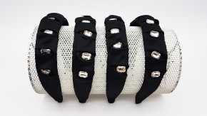 Ободок для волос со стразами D1-8929 для фиксации волос ткань со стразами.