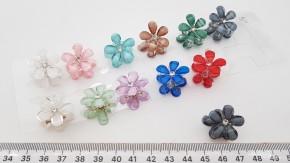 Крабики для волос цветные цветок оптом. Красивые крабы в виде цветка большой выбор на сайте. Быстрая доставка по всей России