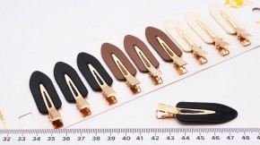 Зажимы для волос коричневые лопаточка оптом. Красивые и модные заколки, быстрый сбор заказа и доставка.