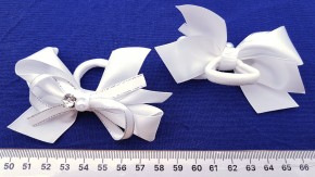 Белые банты для волос на резинке оптом для школы и на утренники с доставкой по России и СНГ