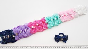 Банты для волос купить оптом на резинке с украшением, большой выбор.