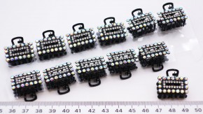 Крабы для волос металлические со стразами купить оптом с быстрой доставкой по России и СНГ