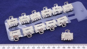 Крабы для волос металлические со стразами купить оптом с быстрой доставкой по России и СНГ