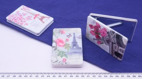 Зеркало карманное Париж оптом. Зеркало косметическое прямоугольное купить по низкой цене с быстрой доставкой по всей России