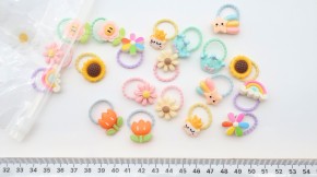 Резинки для волос  купить оптом по низкой цене с доставкой по России и СНГ. Модные банты для девочек бант на резинке для танцев купить оптом. Бантик с украшением на резинке купить оптом