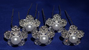 Шпильки для волос со стразами оптом