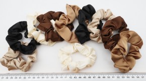 Резинка для волос шёлковые коричневые купить оптом