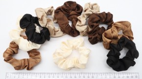 Резинка для волос шёлковые коричневые купить оптом