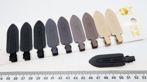 Зажимы для волос серые лопаточка оптом. Красивые и модные заколки, быстрый сбор заказа и доставка.