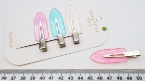 Зажимы для волос чб лопаточка оптом. Красивые и модные заколки, быстрый сбор заказа и доставка.