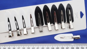 Зажимы для волос чб лопаточка оптом. Красивые и модные заколки, быстрый сбор заказа и доставка.