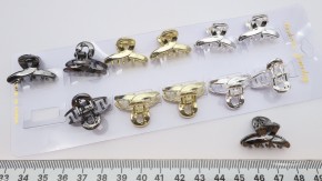 Крабики для волос металлические оптом. Узкие маленькие крабики, большой ассортимент, быстрый сбор заказа и доставка.