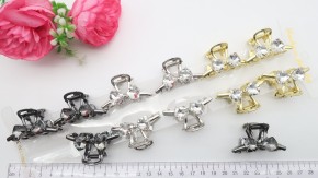 Крабики для волос металлические оптом. Узкие красивые крабики, большой ассортимент, быстрый сбор заказа и доставка.