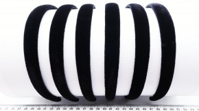 Ободок для волос чёрный бархатный 2,5 см оптом