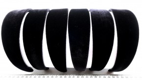 Ободок для волос чёрный бархатный 4,5 см оптом