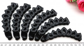 Заколка банан чёрная оптом с доставкой по России и СНГ