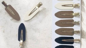 Набор зажим и невидимки RV-3591 цветок пластик жемчуг, стразы золото купить оптом