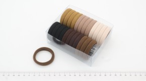 Резинки для волос коричневые 4 см на каждый день, не путают волосы, очень мягкие и эластичные