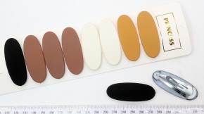 Заколки для волос клик-клак оптом - овал, кофейных цветов, длина 5,3 см., с матовым покрытием по низкой цене, есть так же в продаже другие формы заколок