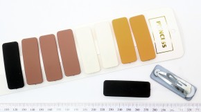 Заколки для волос клик-клак оптом - прямые, кофейных цветов, длина 5,3 см., с матовым покрытием по низкой цене, есть так же в продаже другие формы заколок