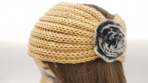 Повязка для головы коричневая (светлая) купить оптом  доставкой по России и СНГ