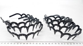 Ободок для волос черный для фиксации волос с матовым покрытием, подойдет как взрослым так и детям, на обратной стороне есть 2 ряда маленьких зубчиков.