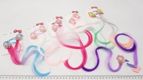 Зажим  для волос с цветными прядями оптом