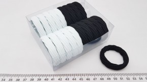 Резинки для волос черные белые купить оптом