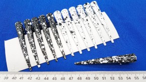 Зажим для волос черно-белый купить оптом по низкой цене с доставкой по России и СНГ. 