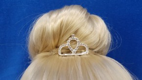 Диадема на гребне серебро для волос купить оптом с доставкой по России и СНГ