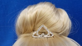 Диадема на гребне серебро для волос купить оптом с доставкой по России и СНГ